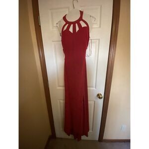 Maddie Dunham Prom Dress Red front slit Size 8 (Only wore one time!)